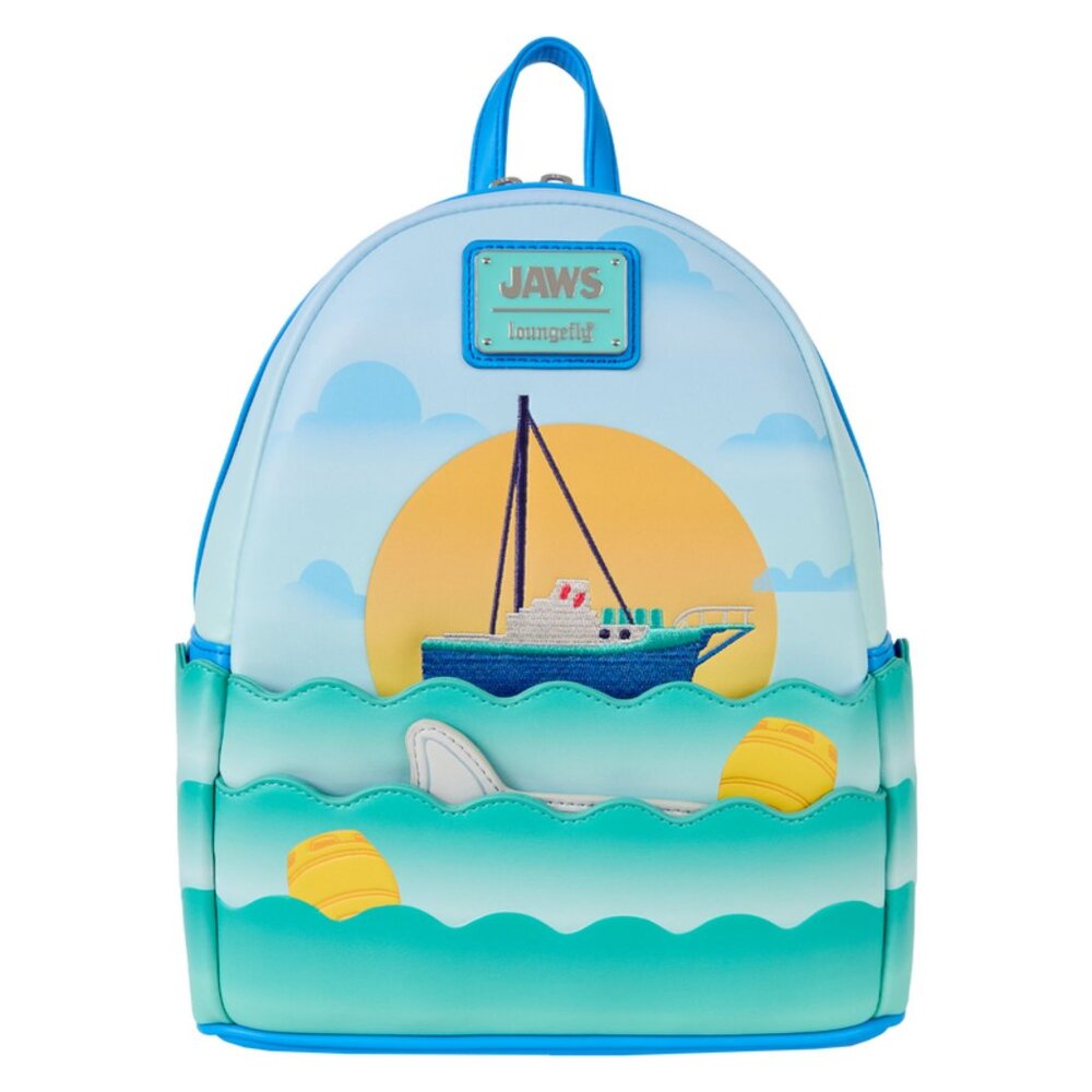 Loungefly Jaws 50th Anniversary Mini Backpack and Cardholder Set NWT - Picture 10 of 16